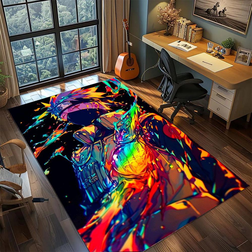 Kakashi Hatake Large Area Rug Carpet Non Slip Floor Mat, Washable Home Decor for Bedroom Gamer Room.-TING