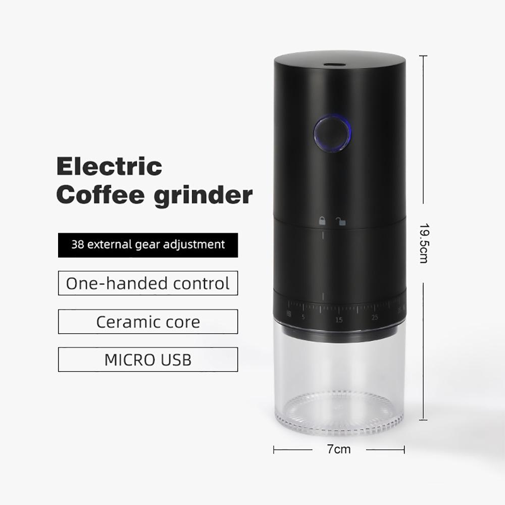 Portable USB-Charged Electric Coffee Bean Grinder and Automatic Coffee Maker