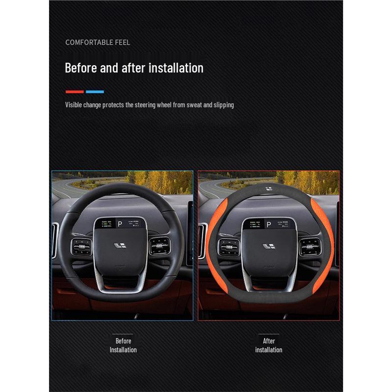 Ideal One Steering Wheel Cover L7/L8/L9/Mega: All-Season Ultra-Thin Handle & Card Holder