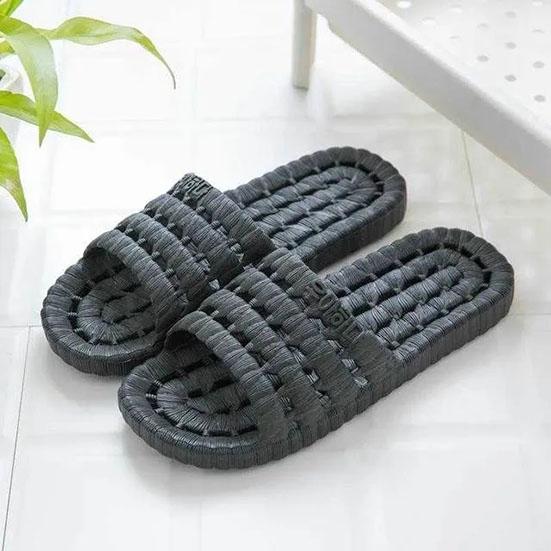 Herren Weiche Sohle Rutschfest Outdoor Freizeit Hausschuhe Große Größe Einfarbig Atmungsaktiv Indoor Badezimmer Flache Hausschuhe