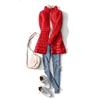 Women's Mid-Length Lightweight Down Jacket - New Fall/Winter Slim Fit with Stand Collar & Long Sleeves, Plus Size, White Duck Down.