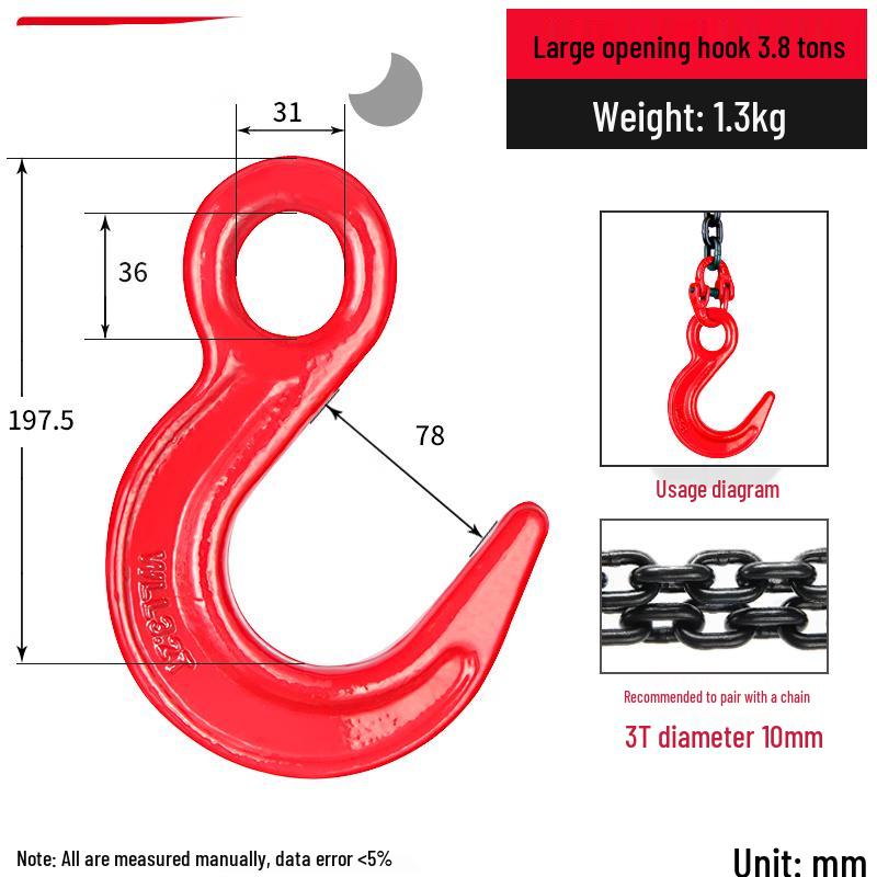 

Jundingying 3.8-Ton High-Strength Ramshorn Lifting Hook