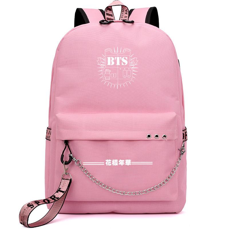 Kpop Bangtan Boys Bts Backpack Usb Charging School Bags Rucksack Bags Travel