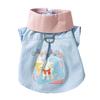 New Dog Clothes Striped Cartoon Traction Shirt Thin Spring Polo Neck Bottom Shirt Teddy Pet Clothing