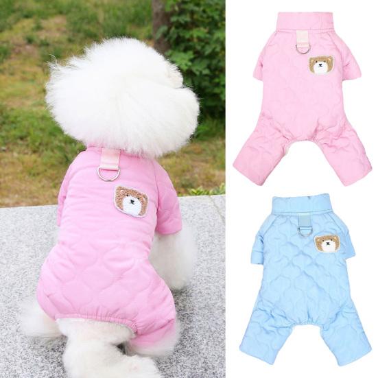 

Куртка для собак, мягкий удобный воротник-стойка, милое хлопковое пальто с рисунком медведя для собак, товары для домашних животных