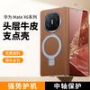 Applicable to Huawei matex6 mobile phone case flip fulcrum bracket magnetic plating X6 Napa pattern business men's leather case