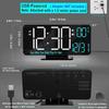 KOSUMOSU Digital Clock for Bedroom 6.7in Small Digital Alarm Clock Black, Dimming,12/24h,Date,Day of Week, Indoor Temperature,Desk Clocks for