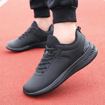 Chaussures d'automne en cuir léger pour hommes, semelle souple, amorti, chaussures de voyage décontractées, chaussures de sport de course et de fitness, commerce extérieur