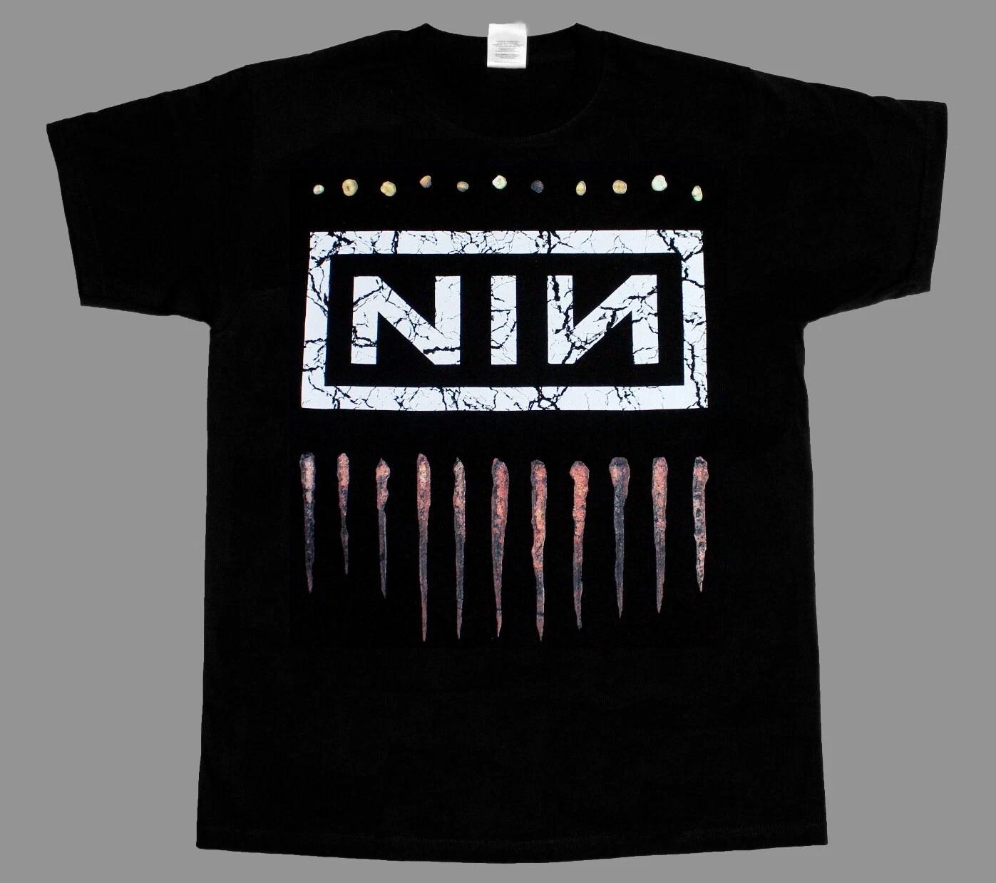NINE INCH NAILS ЛОГОТИП NIN НОВАЯ ЧЕРНАЯ ФУТБОЛКА 4XL
