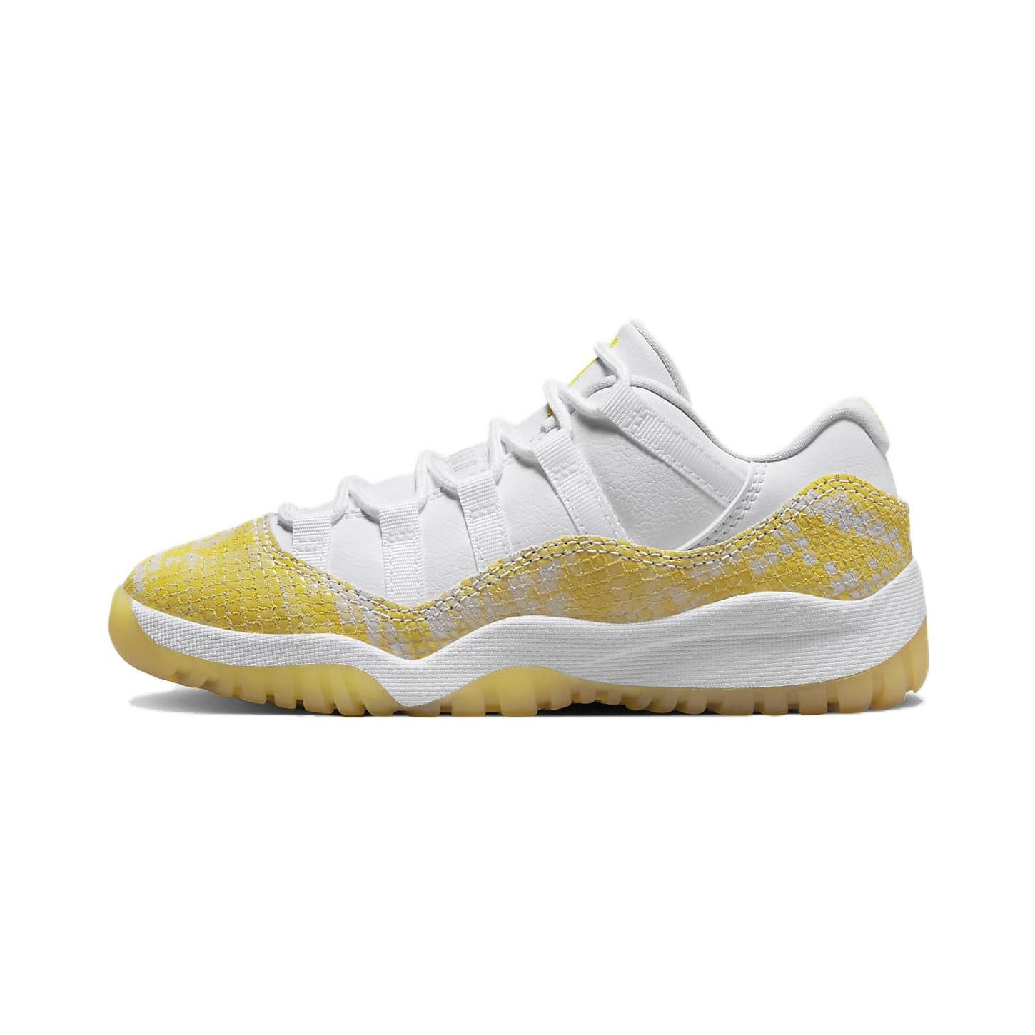

Air Jordan 11 Retro Low PS 580522-107 Preschool Snakeskin Patent Leather Low-Top Retro Sneakers 35
