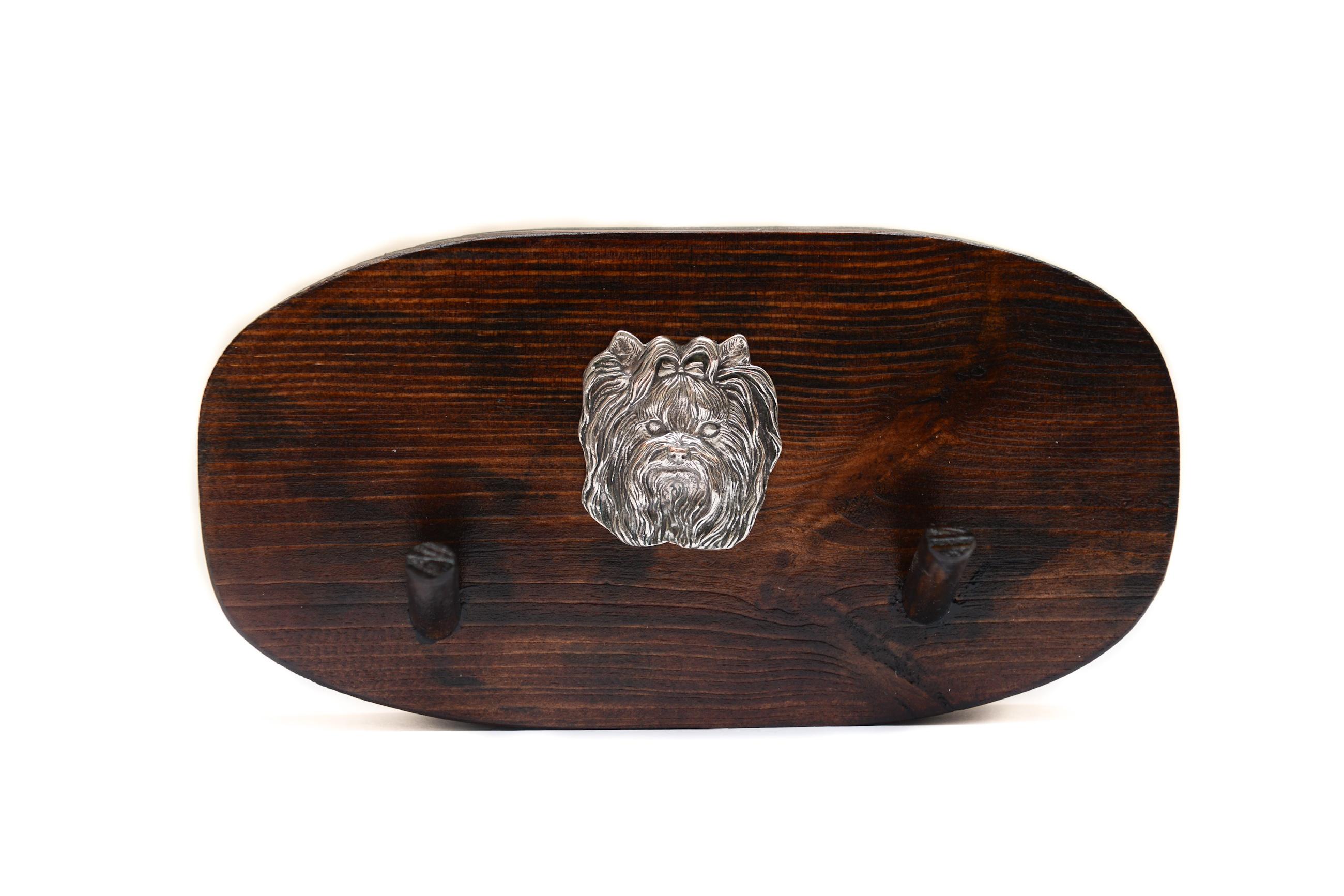 

Yorkshire Terrier, Yorkie - accessory rack, dog medal rack, key hooks by Art-Dog коричневий