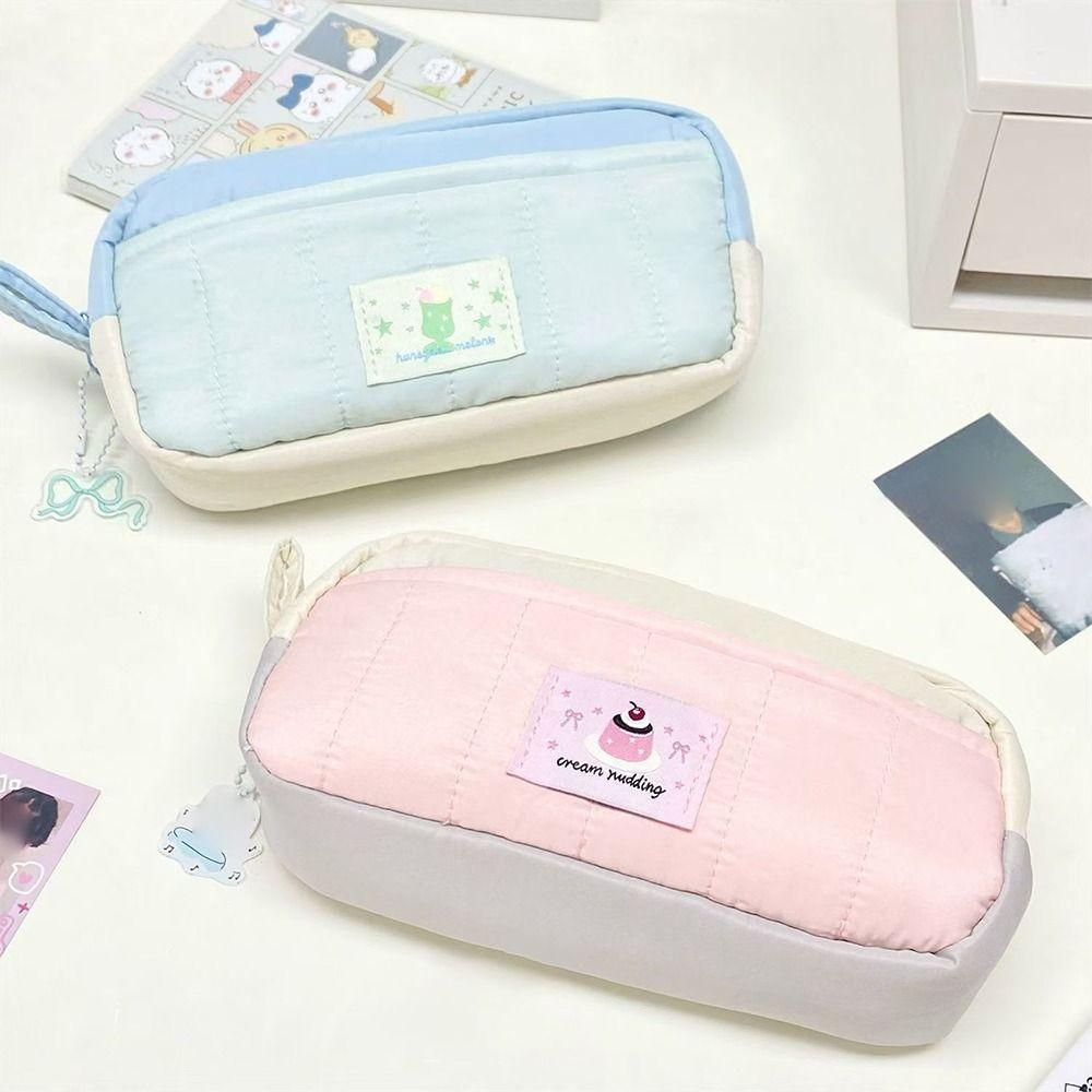 

Large Capacity Pencil Pouch 2-Layer Pen Bag Cute Pencil Case Gift синій