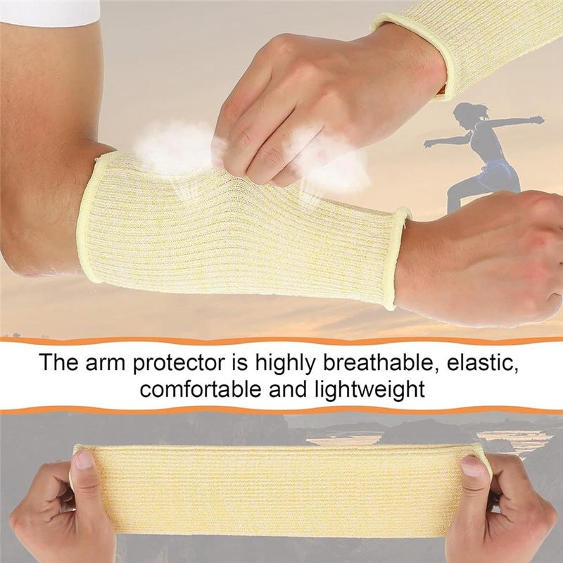Practical-Arm Protectors For Thin Skin And Bruising Cut Resistant Forearm Sleeve Level 5 Arm Burn Protection Sleeve HPPE 4 Pairs