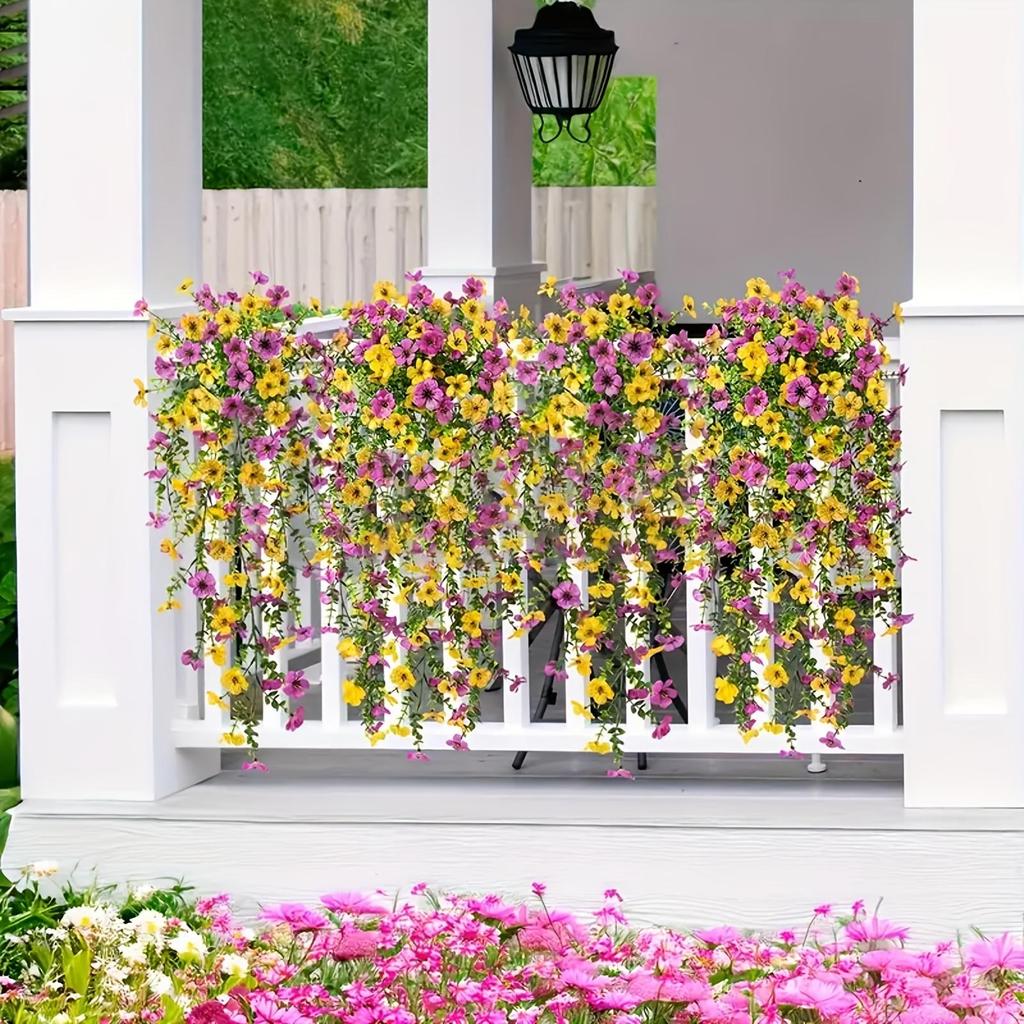 1Pc/2Pcs Exquisite Lebensechte Seide Daisy Hängende Blumen für Im Freien Künstliche Pflanzen Orchidee Blume