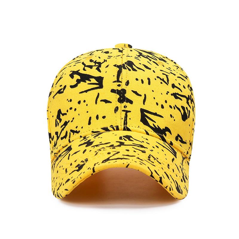 Korean Style Cotton Graffiti Baseball Cap for Women and Men - Trendy Sun Protection Hat for Spring and Autumn