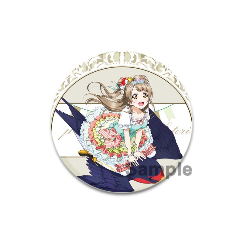32/44/58mm LoveLive!SuperStar!!Ping An Pansy Tang Coco Round Brooch Clothing Lapel Pin Souvenir Soft Button  Decorative Hat Badge