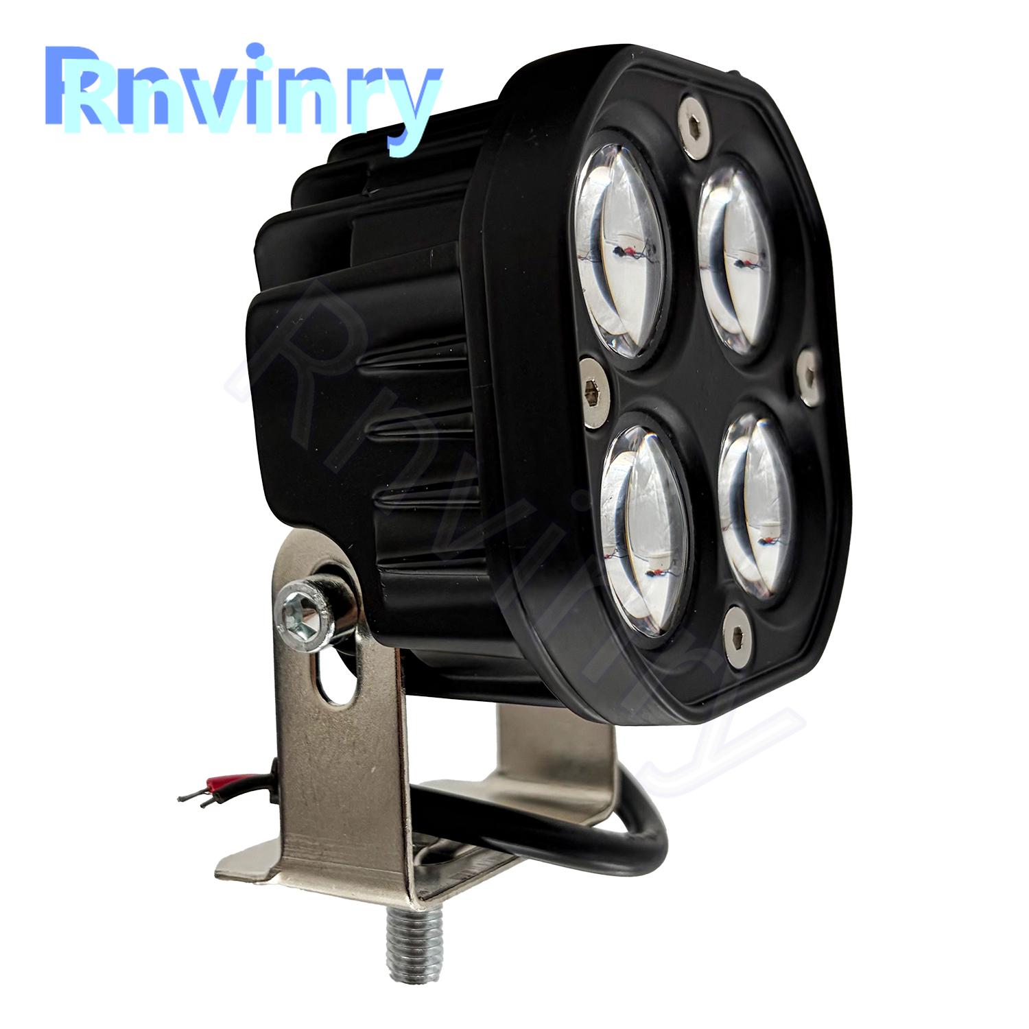 

Motorcycle LED Mini Driving Light White Yellow 12V Fog Lights Additional Headlights чёрный