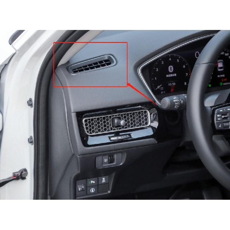 For Honda Civic 2022-2025 11th Black Titanium Dash L&R AC Air Outlet Vent Trim