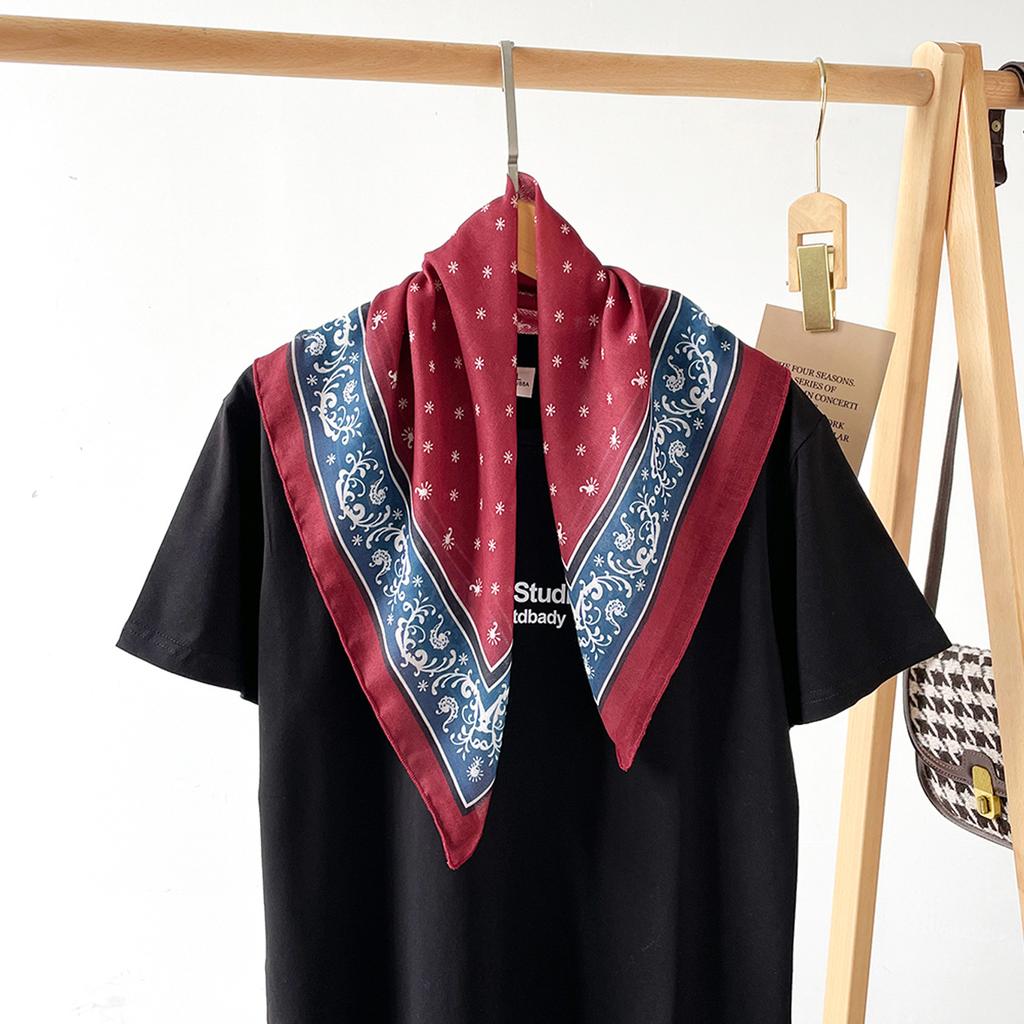 58 * 58cm Four Seasons Available New Large Square Towel Headband Breathable Sweat Absorbing Sunscreen Simple Shawl Professional Scarf