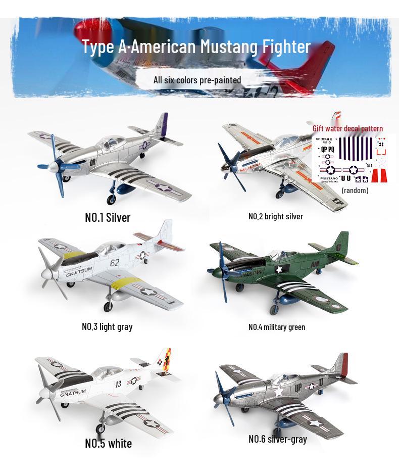 1/48 Scale WWII Corsair & Spitfire Fighter Aircraft Model Kit - 4D Assembly for Boys, Military Collection Ornament (30 Variations)