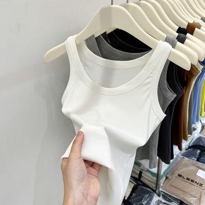 Summer Women's Solid Color Vest Lady Sleeveless Tops Korean Style Simple Versatile Ladies Clothing