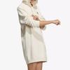 Adidas Neo Solid Color Casual Simple Fashion Hooded Breathable Long Sleeve Dress Women Dresses White H45526