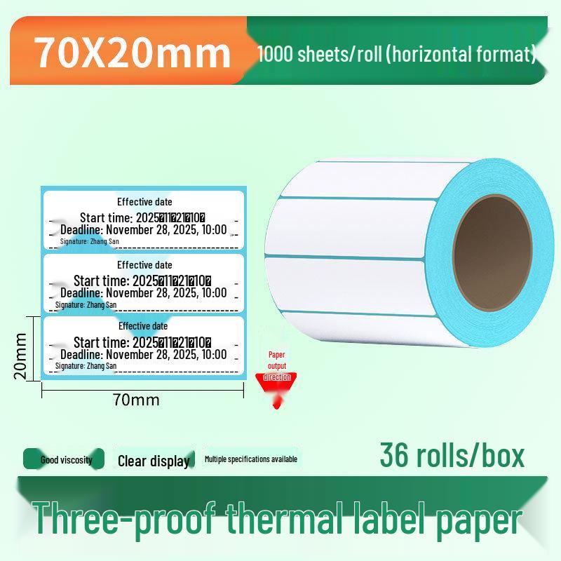 Waterproof Thermal Label Paper for Logistics, Retail, and Hospital Barcode Printing