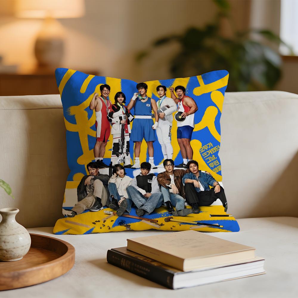 YYeule Album Evangelic Girl Is a Gun Cushion Cover Short plush pillowcase for bed sofa carwashable 30x30cm
