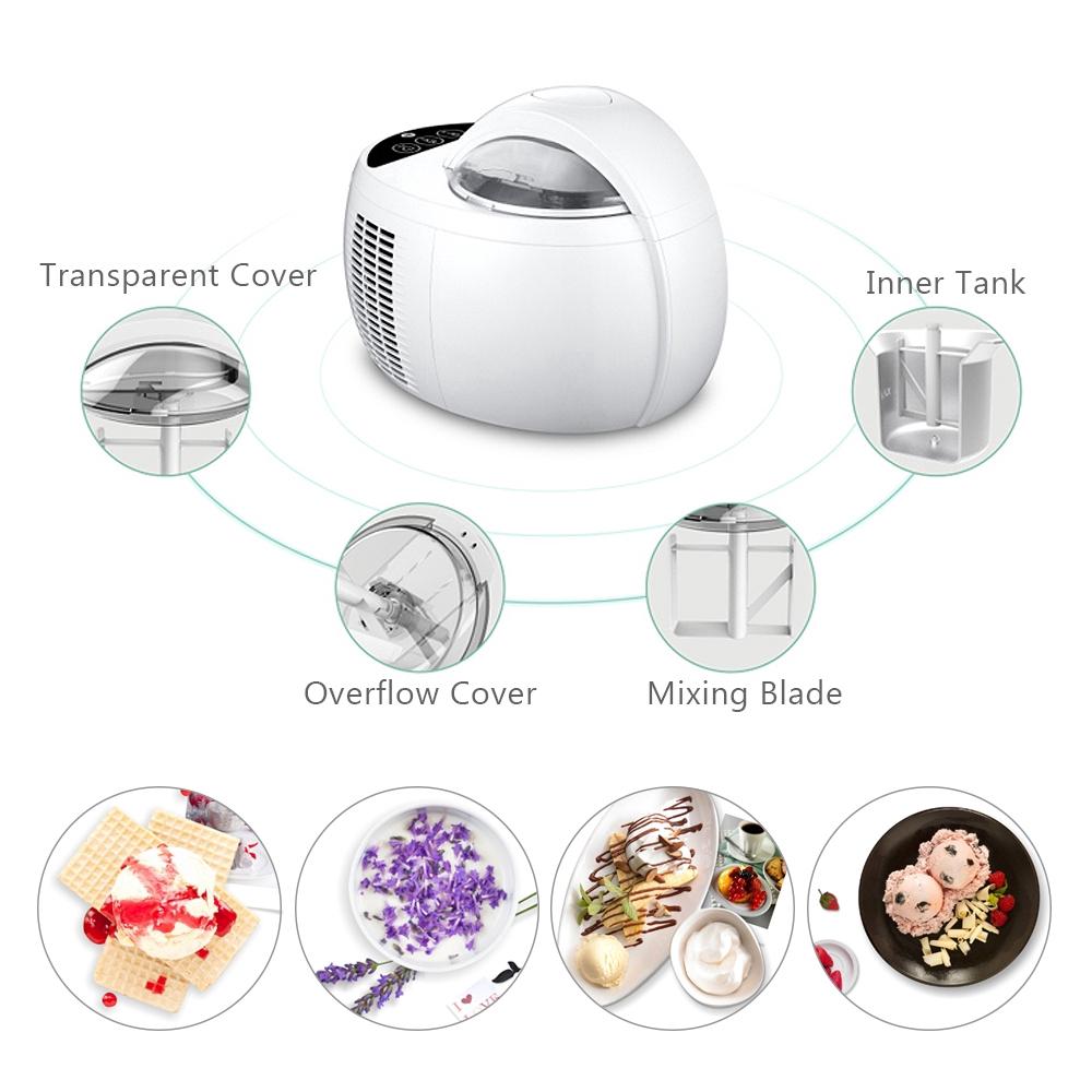110W 1000ML Automatic DIY Multifunctional Fruit Ice Cream Maker Homemade Dessert Ice Cream Machine