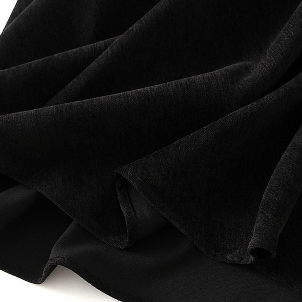 Women's Fashion Casual Solid Color High Waist Thin Mid-length Thickened  Fishtail Bustier Skirt