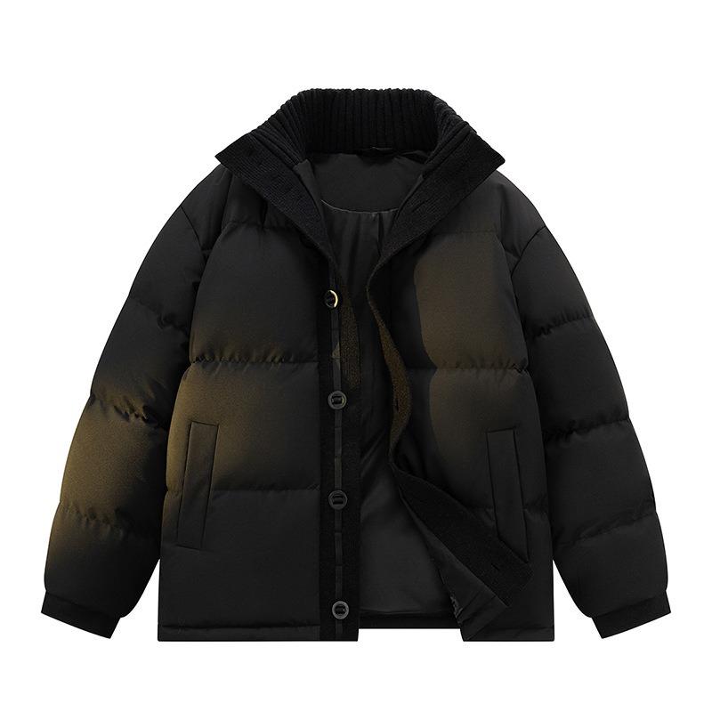 OO Stand-up Collar Cotton-padded Jacket for Men and Women In Autumn and Winter, Thickened Couple's Loose Cotton-padded Jacket