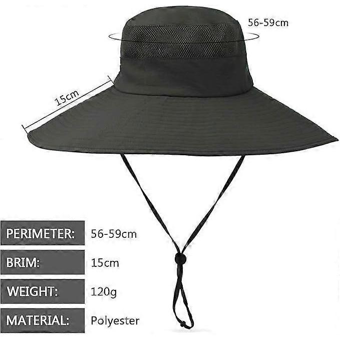 Men's Wide Brim Sun Hat Camping Hat Bucket Hat