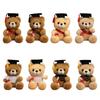 18cm Cute Stuffed Animal Doll Soft Graduation Bear Doll Creative Doctor Bear Plush Toy  Graduation