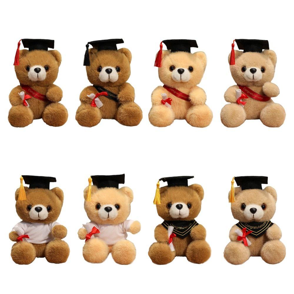 18cm Cute Stuffed Animal Doll Soft Graduation Bear Doll Creative Doctor Bear Plush Toy Graduation
