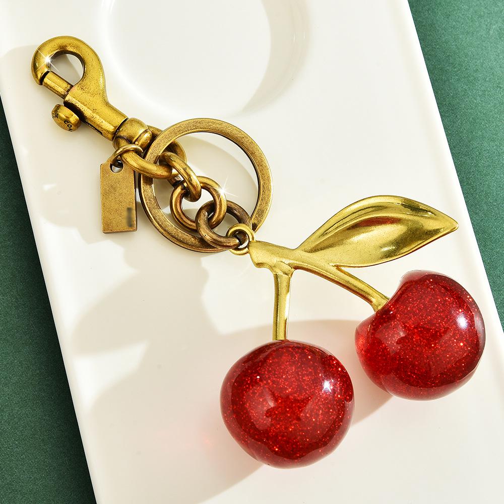 Cherry Keychain Bag Charm - Women's Exquisite Bag Jewelry & Car Key Accessory