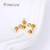 18K Gold Plated Mini 2.5mm Beads Pendant Bail Bead For DIY Jewelry Making Supplies