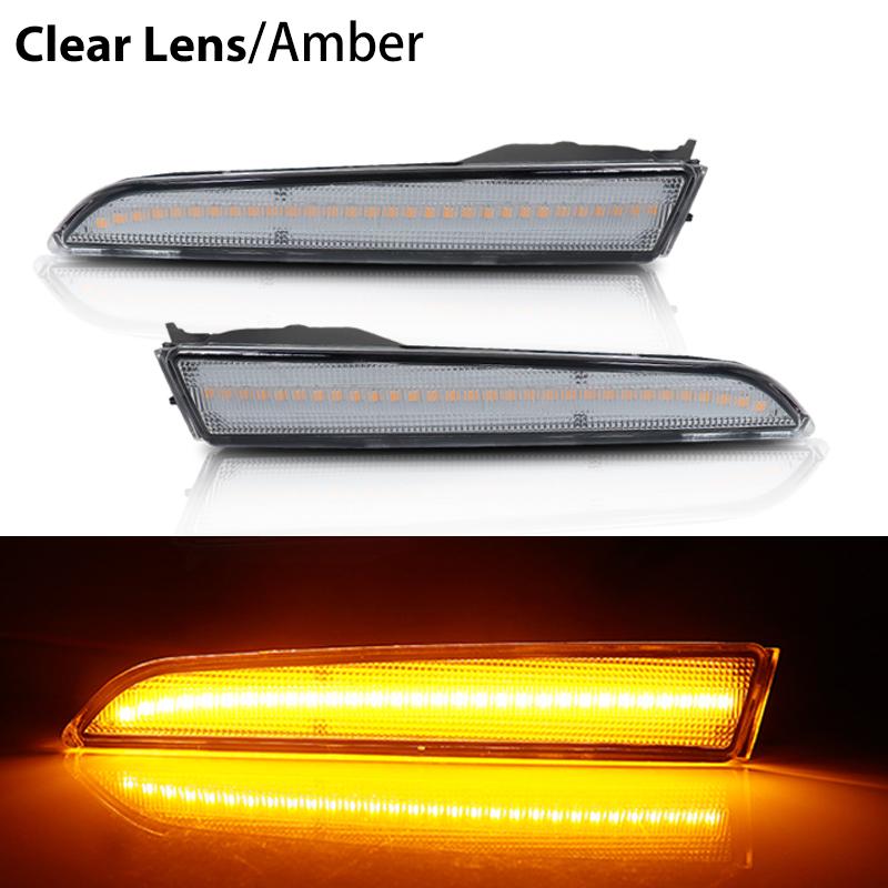 2pcs Car Front Side Marker Parking Lights Fender Corner LED Amber Fit for 2010-2012 Ford Fusion(aka Mendeo) Turn Signal Light