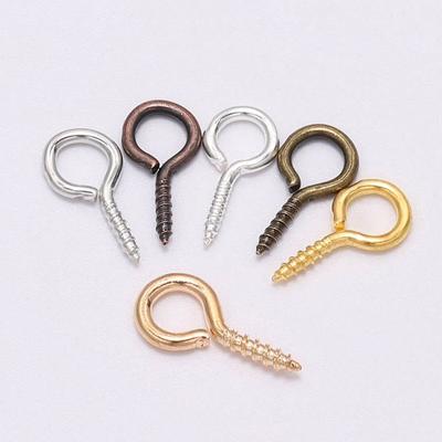 300/500pcs Mini Screw Pendants Eyepin Keychain HookThreaded  Pin Fitting DIY Jewelry Bracelet Necklace Making Accessories