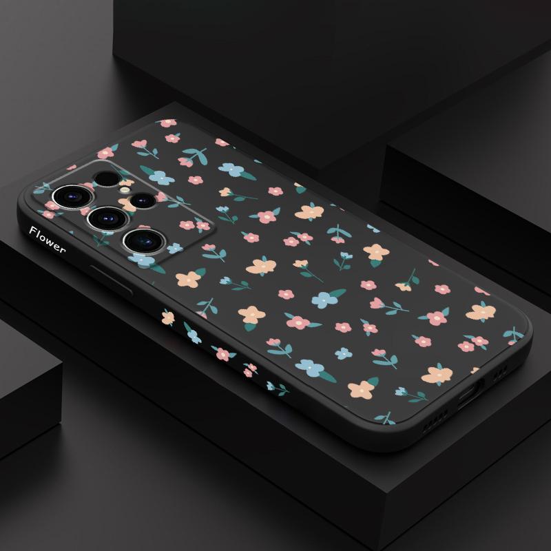 Drunk Fallen Flowers Phone Case For Samsung Galaxy S25 S24 S23 S22 S21 S20 S10 S10E Ultra Plus FE Note 20 Ultra Plus Cover