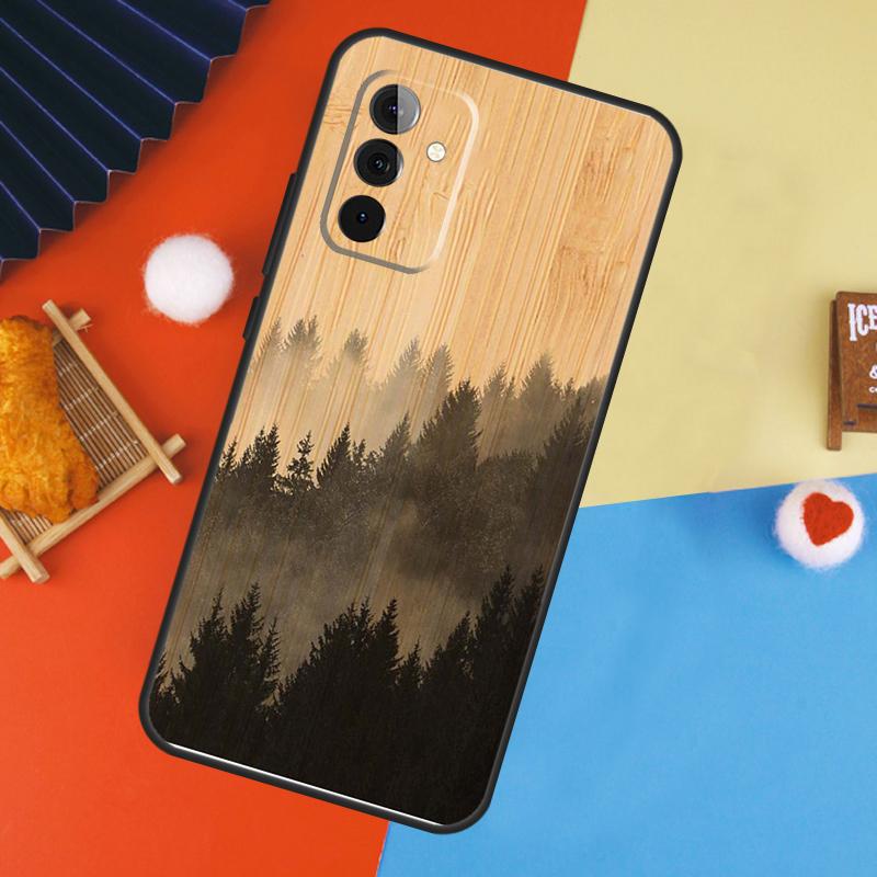 Tree Flower Bamboo Wood Case For Samsung Galaxy A56 A36 A16 A06 A13 A33 A53 A52 A32 A12 A54 A34 A14 A15 A35 A55 A17