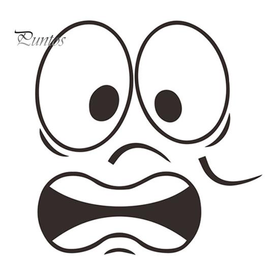 

Наклейка на унитаз с испуганным выражением лица, водонепроницаемая, съемная, самоклеящаяся, из ПВХ, для гостиной, ванной комнаты, настенное искусство, мультяшное выражение лица, украшение для крышки унитаза A