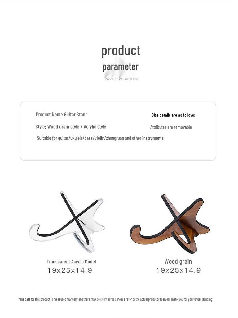 Multi-Instrument Wooden Folding Stand for Guitar, Violin, Kalimba, and Classical Instruments