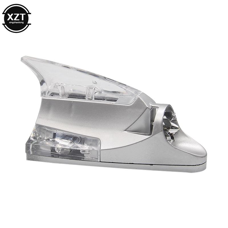 Wind Power Shark Fin Shaped Car Antenna Receiving Signal Styling Light Warning LED Accessories Auto Antenna Flashing Car