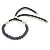 Amethyst Bracelet Black String 925 Silver Plated Adjustable