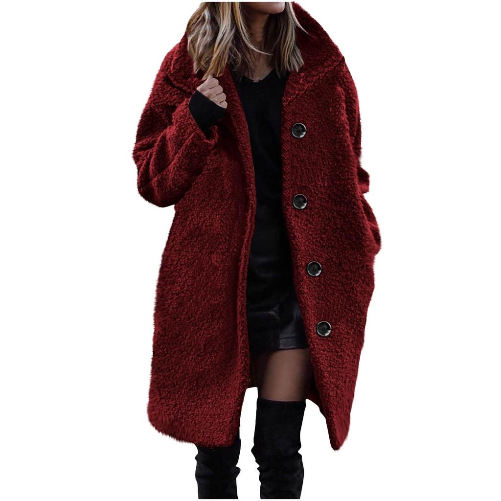 Womens Coats Winter Mid Length Trench Coat Single Breasted Trench Coats Ladies Jacket
