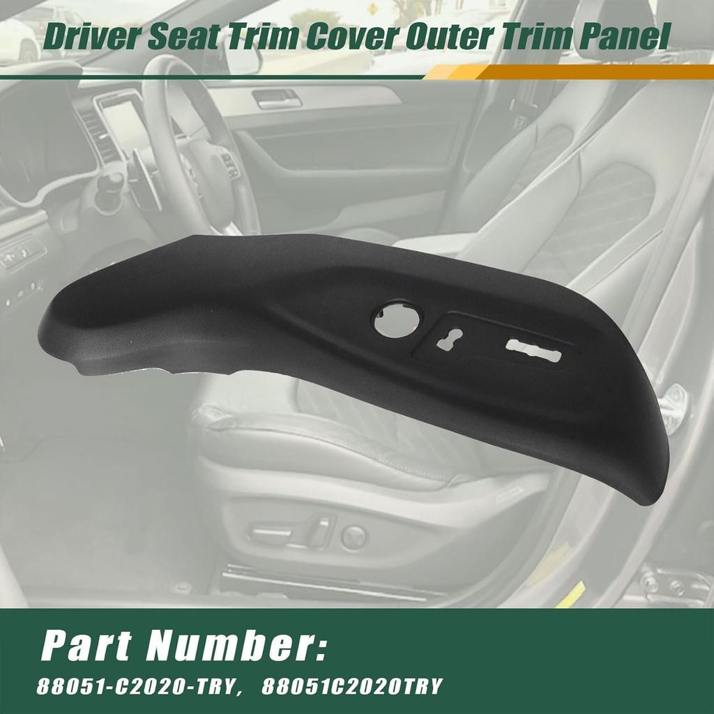 Priprilod Capa de Acabamento Externa do Painel da Porta do Motorista Esquerda Compatível Com Hyundai Sonata 2015 2016 2017 2018 2019# 88051-C2020-TRY