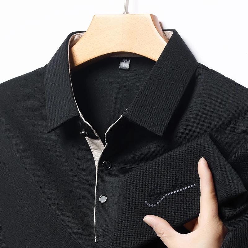 Nová pánská business casual košile s krátkým rukávem s odznakem, jednobarevná polokošile, módní, prodyšná, pohodlná, všestranný top