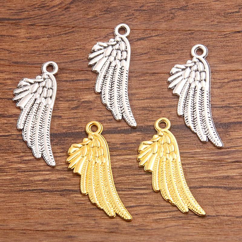 10Pcs 11*29mm DIY Accessories Wing Pendant