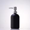 Nordic Large Capacity Vertical Stripe Glass Bottle for Hand Sanitizer, Shampoo, or Shower Gel