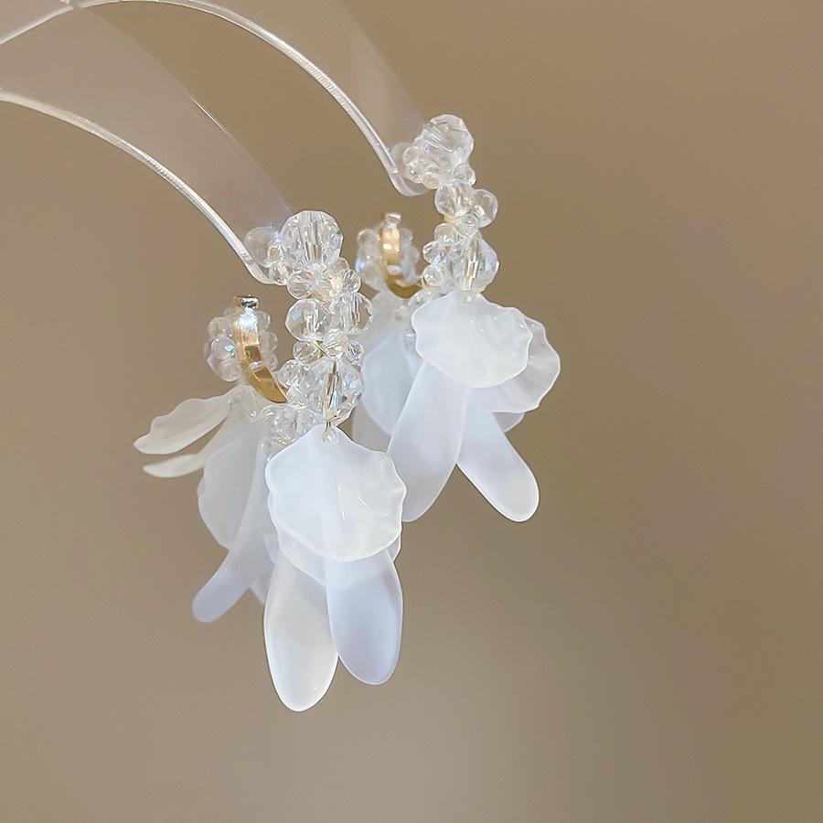 Silbernadel Diamant Kristall Perlenohrringe Europäische und amerikanische Retro Licht Luxus Lange Ohrringe Frisch und Süß Premium Ohrringe Frauen